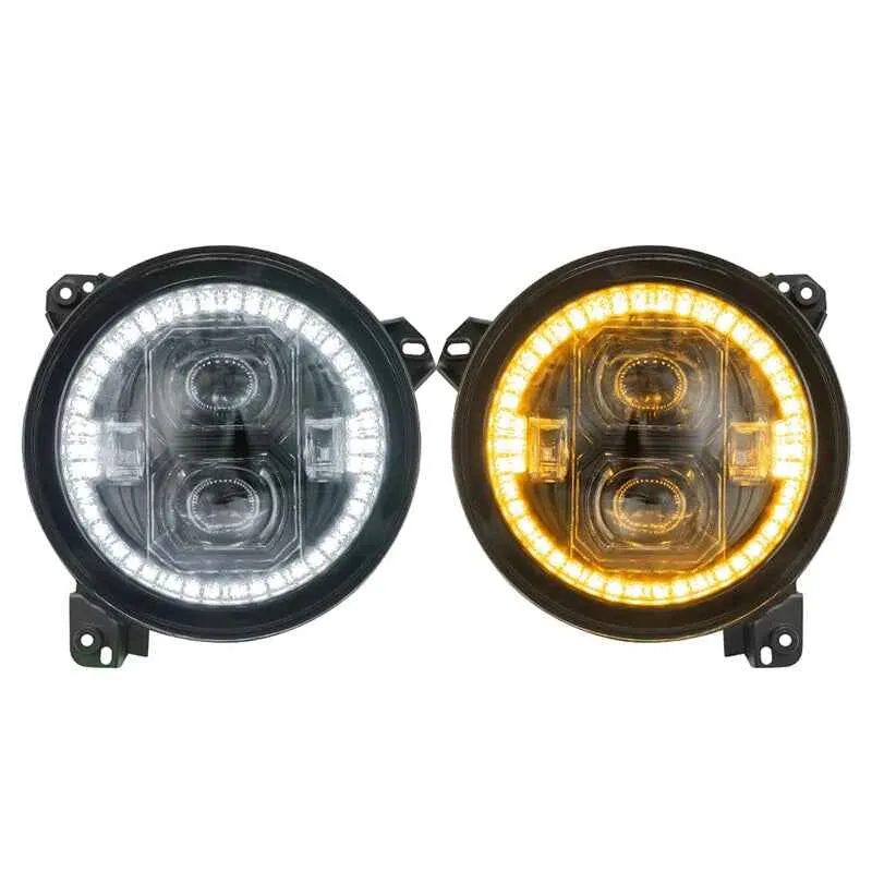 9'' Halo LED Headlights for Jeep Wrangler JL and Gladiator JT