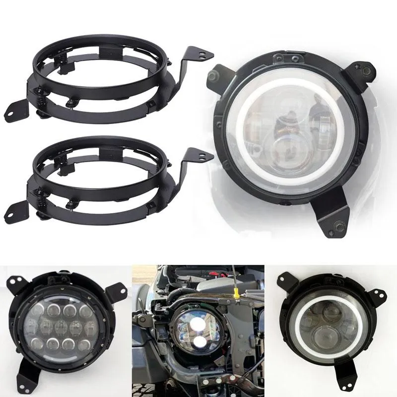 9'' Headlight Bracket Ring For 2018  Jeep Wrangler JL And Jeep Gladiator JT