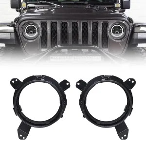 9'' Headlight Bracket Ring For 2018  Jeep Wrangler JL And Jeep Gladiator JT