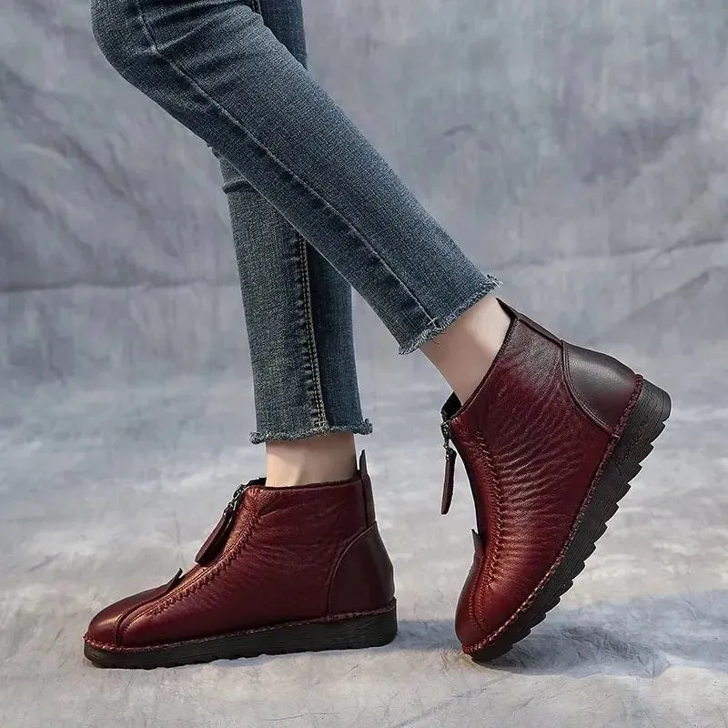ABBY™ LEATHER NON-SLIP ANKLE SNOW BOOTS
