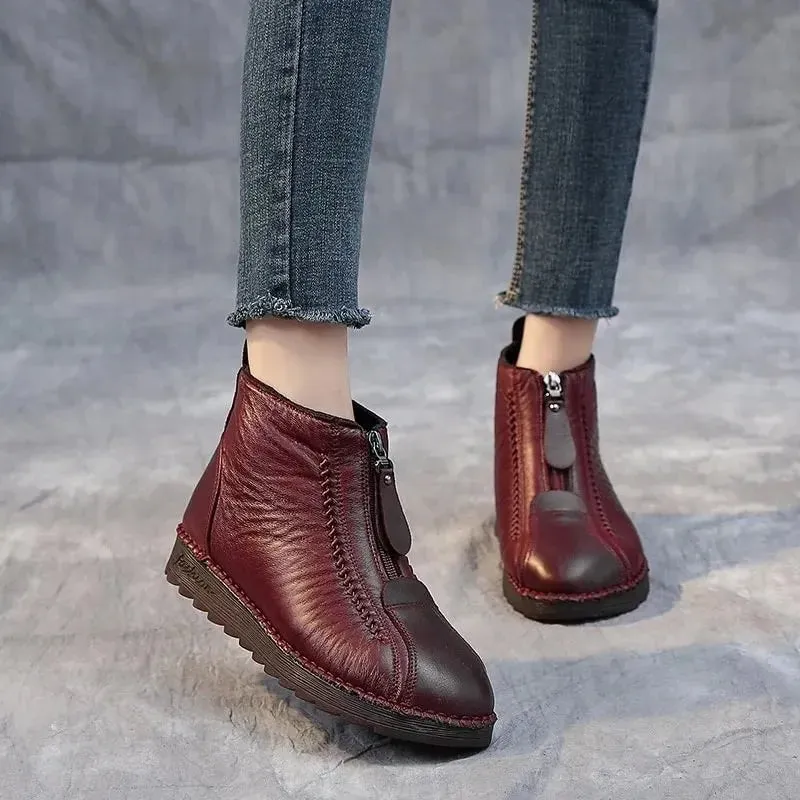 ABBY™ LEATHER NON-SLIP ANKLE SNOW BOOTS