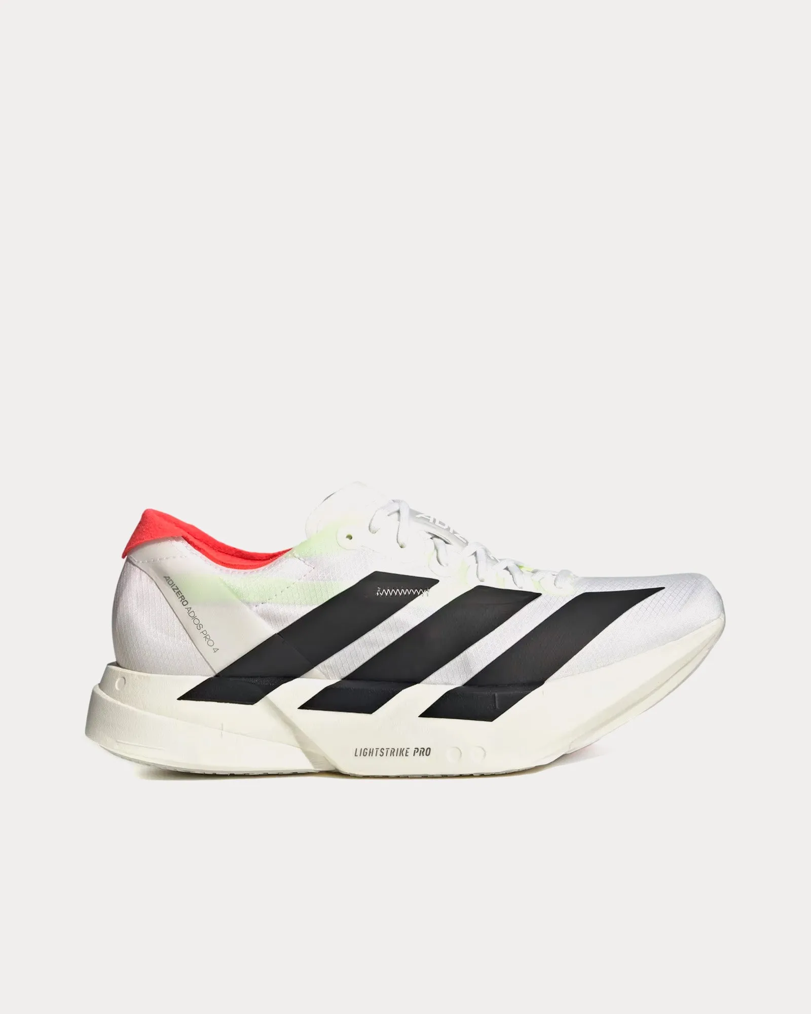 Adios Pro 4 Cloud White / Core Black / Silver Metallic Running Shoes
