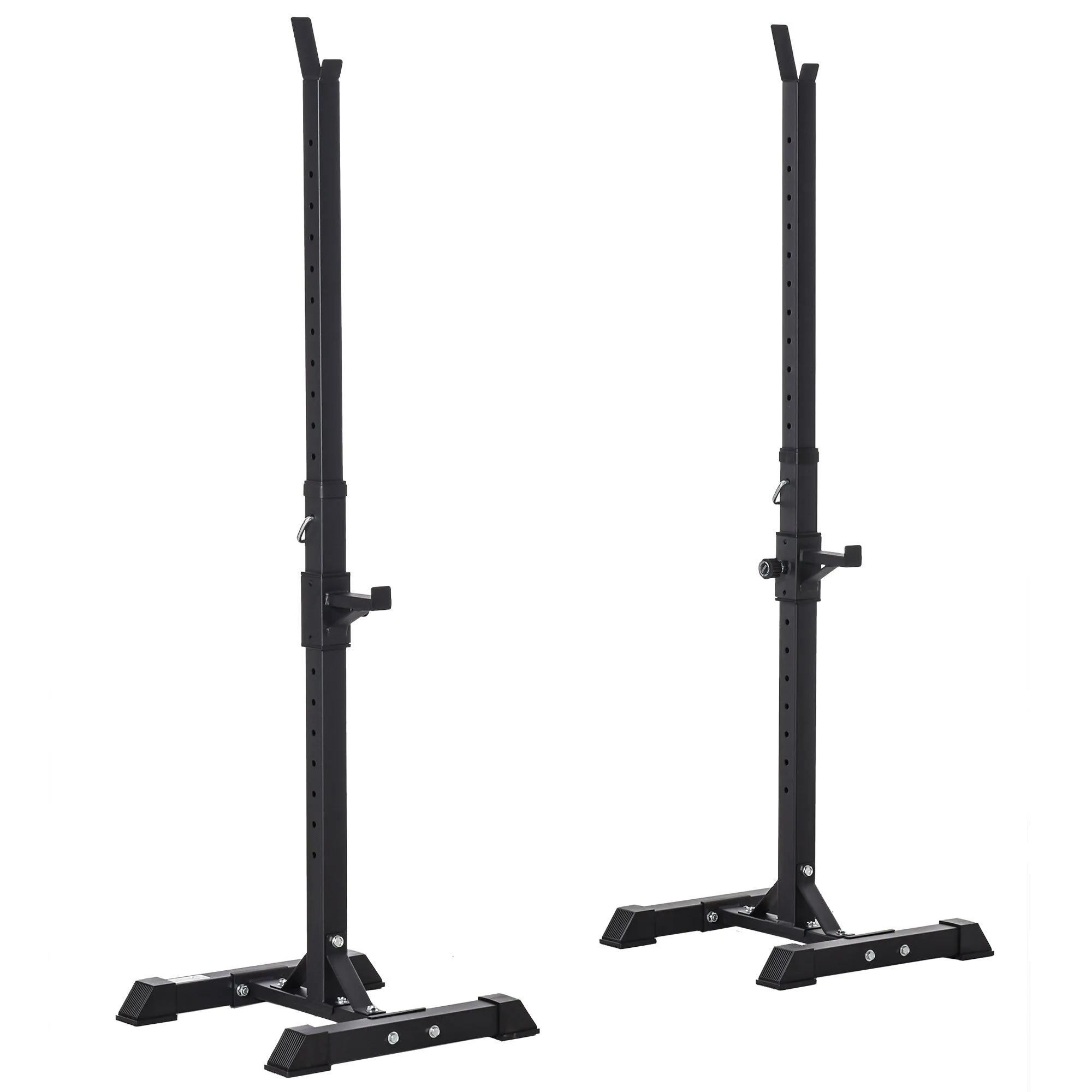 Adjustable Squat Rack, Weight Strength Training Bench Press Rack Barbell Rack Power Rack Weight Bench Supporter for Home Gym Exercise, Max Load 150kg, 124-154cm
