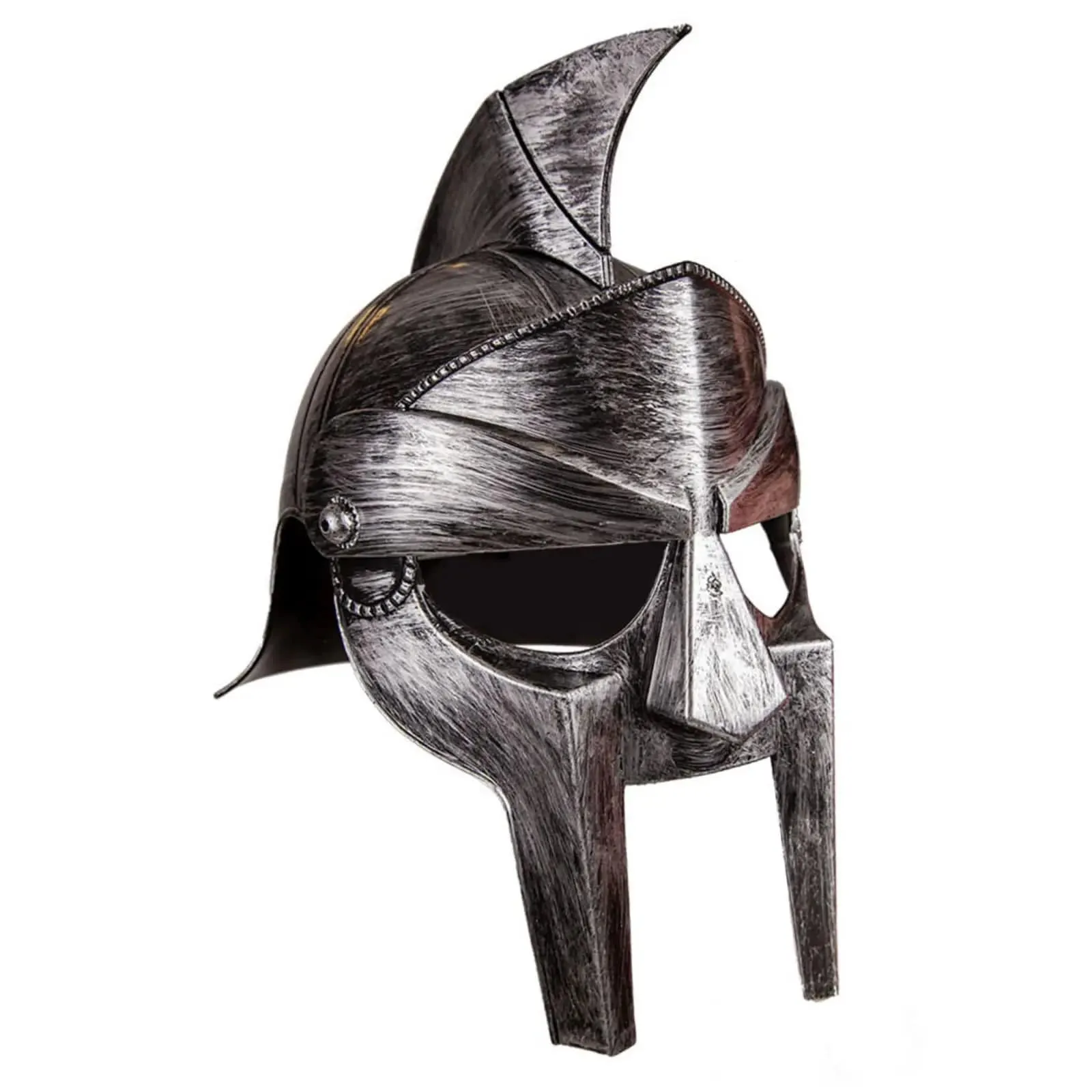 Adults Silver Gladiator Helmet Roman Soldier Fancy Dress
