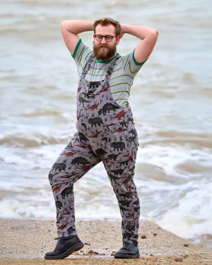 Adventure Dinosaur Stretch Twill Dungarees