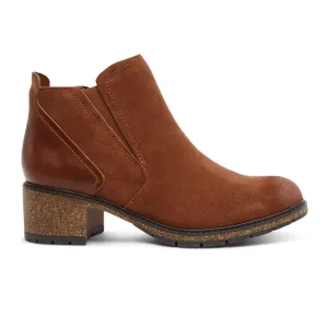 Aetrex Frankie Ankle Boot (Women) - Caramel Cafe Leather