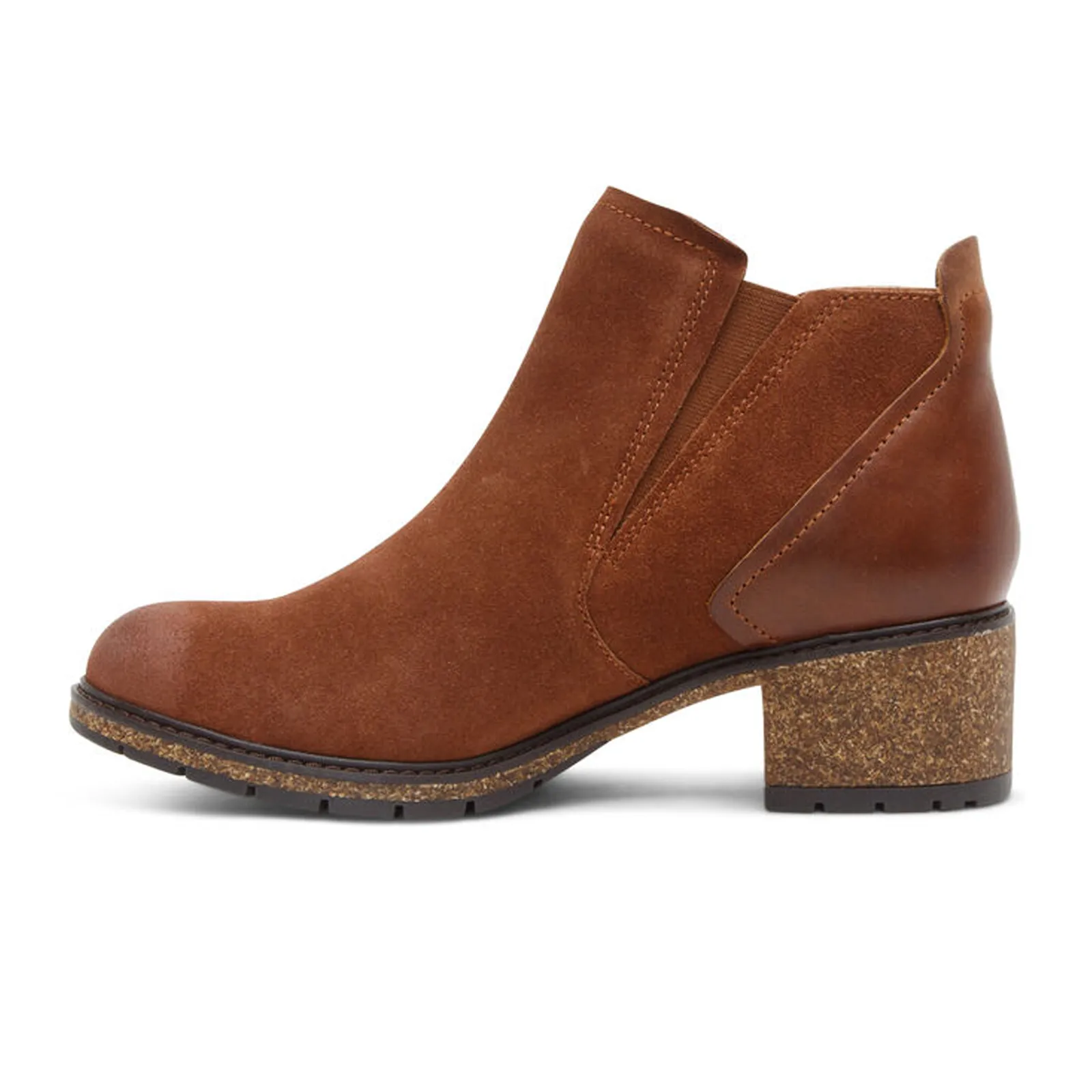 Aetrex Frankie Ankle Boot (Women) - Caramel Cafe Leather