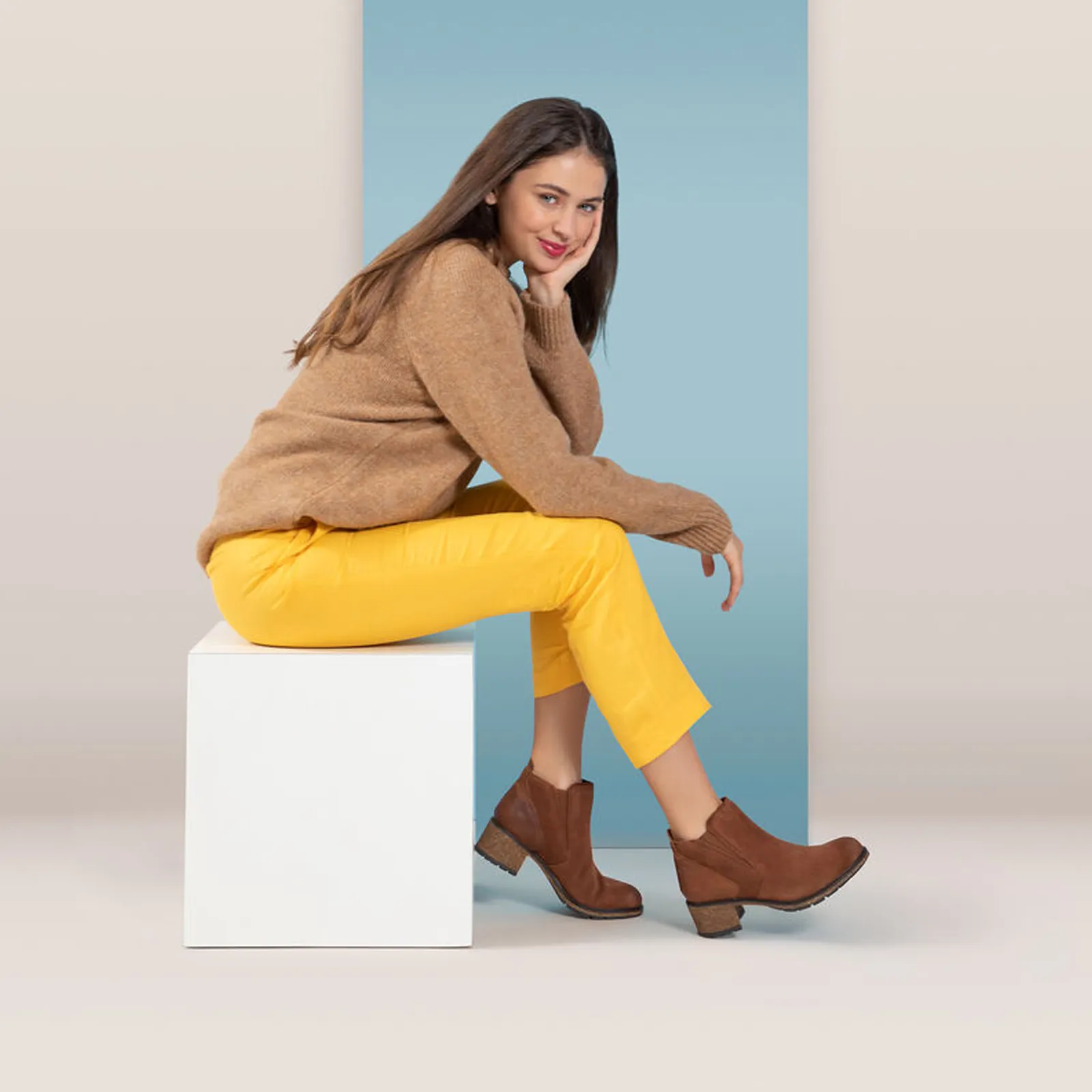 Aetrex Frankie Ankle Boot (Women) - Caramel Cafe Leather