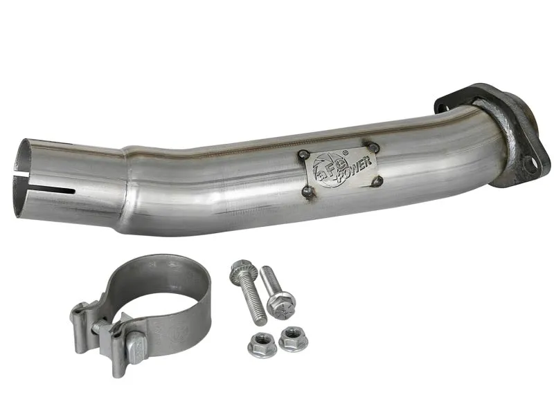 aFe Twisted Steel 2in Stainless Steel Loop Delete Down-Pipe 2018  Jeep Wrangler (JL) V6 3.6L