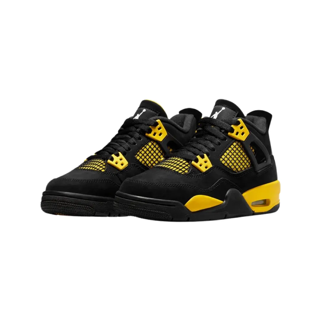 Air Jordan 4 Retro GS Thunder 2023 Black White Tour Yellow