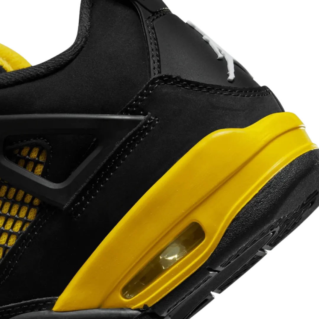 Air Jordan 4 Retro GS Thunder 2023 Black White Tour Yellow