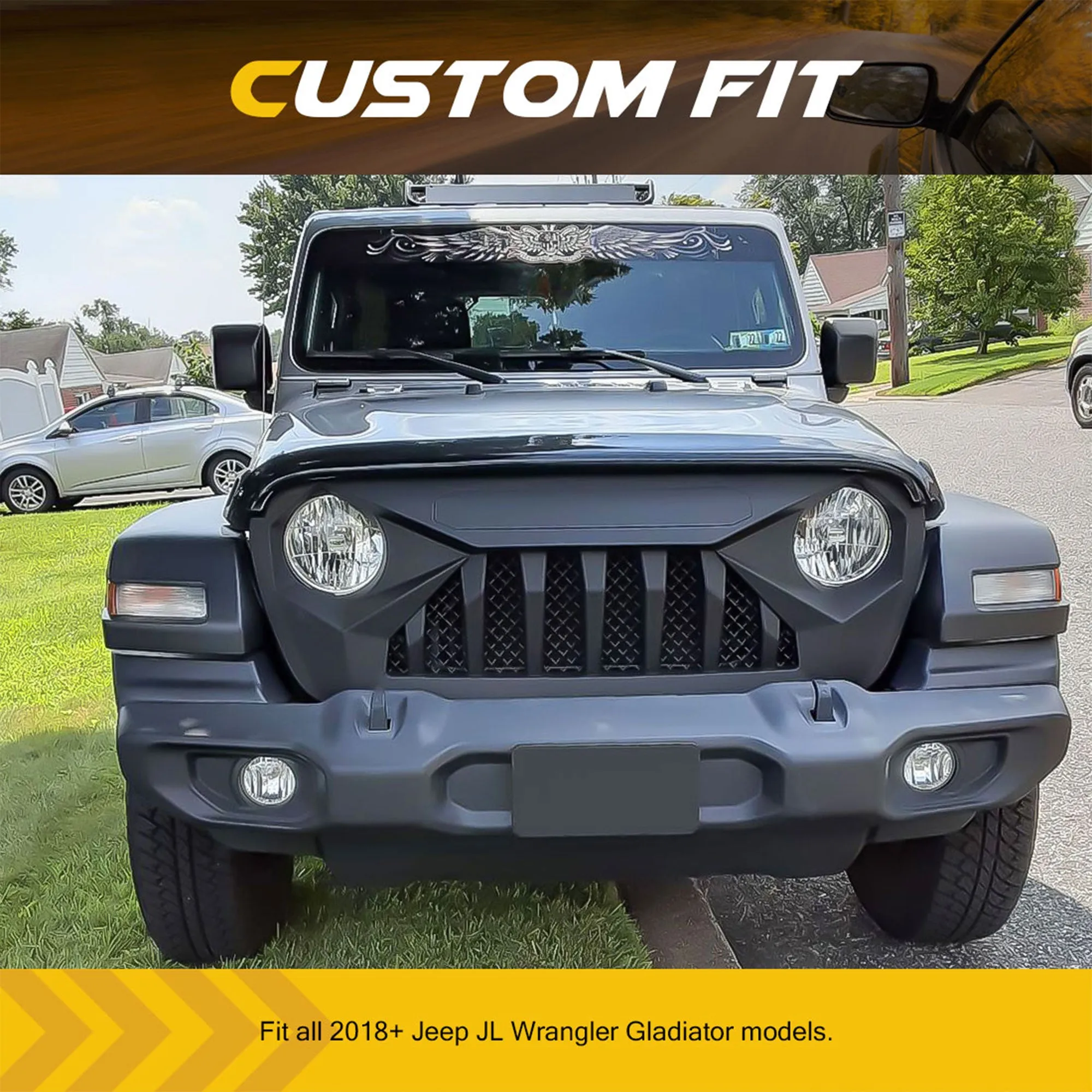 AMERICAN MODIFIED Demon Grille for 2018  Jeep Wrangler JL & 2020  Gladiator JT