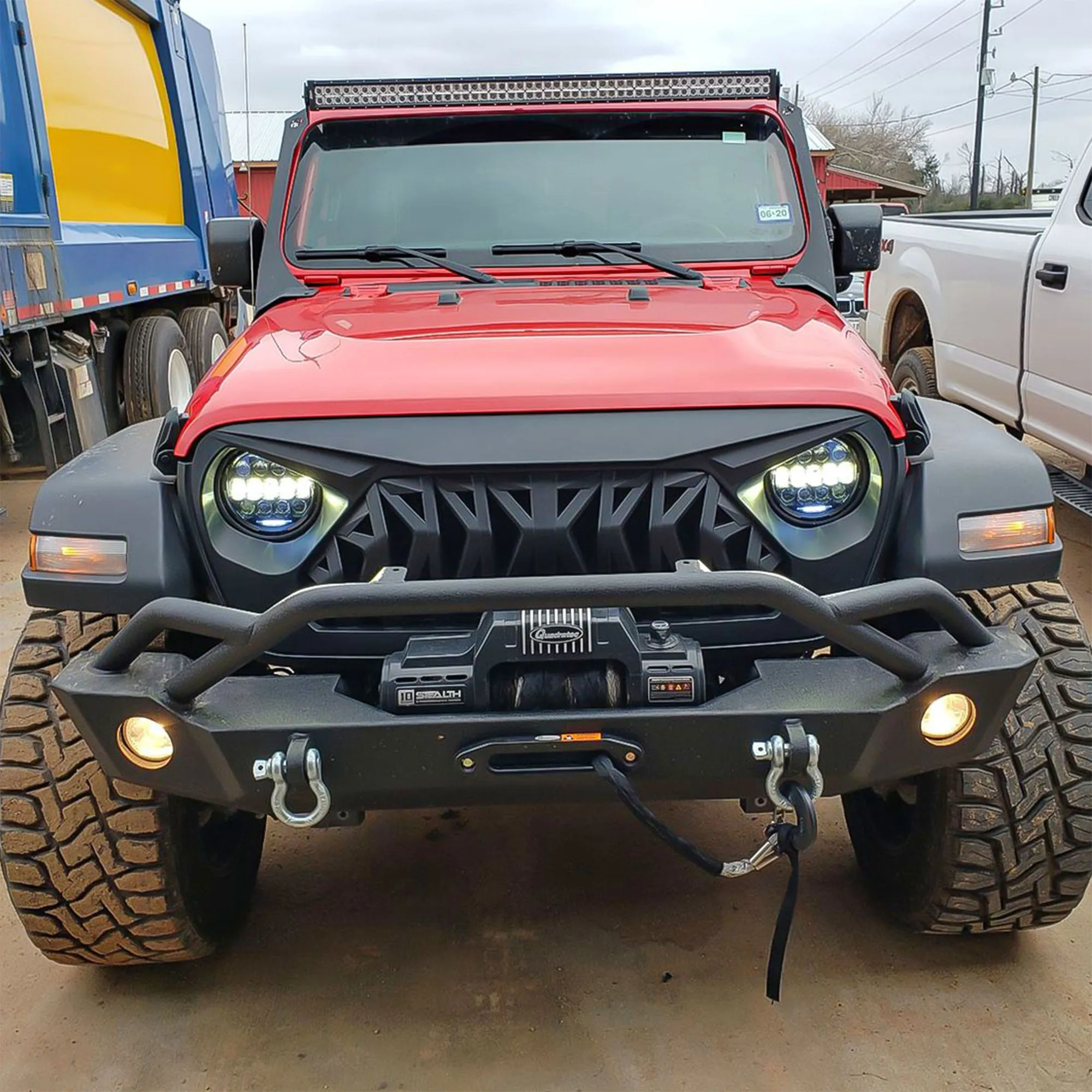 AMERICAN MODIFIED Front Shark Grille for 2018  Wrangler JL & 2020  Gladiator JT