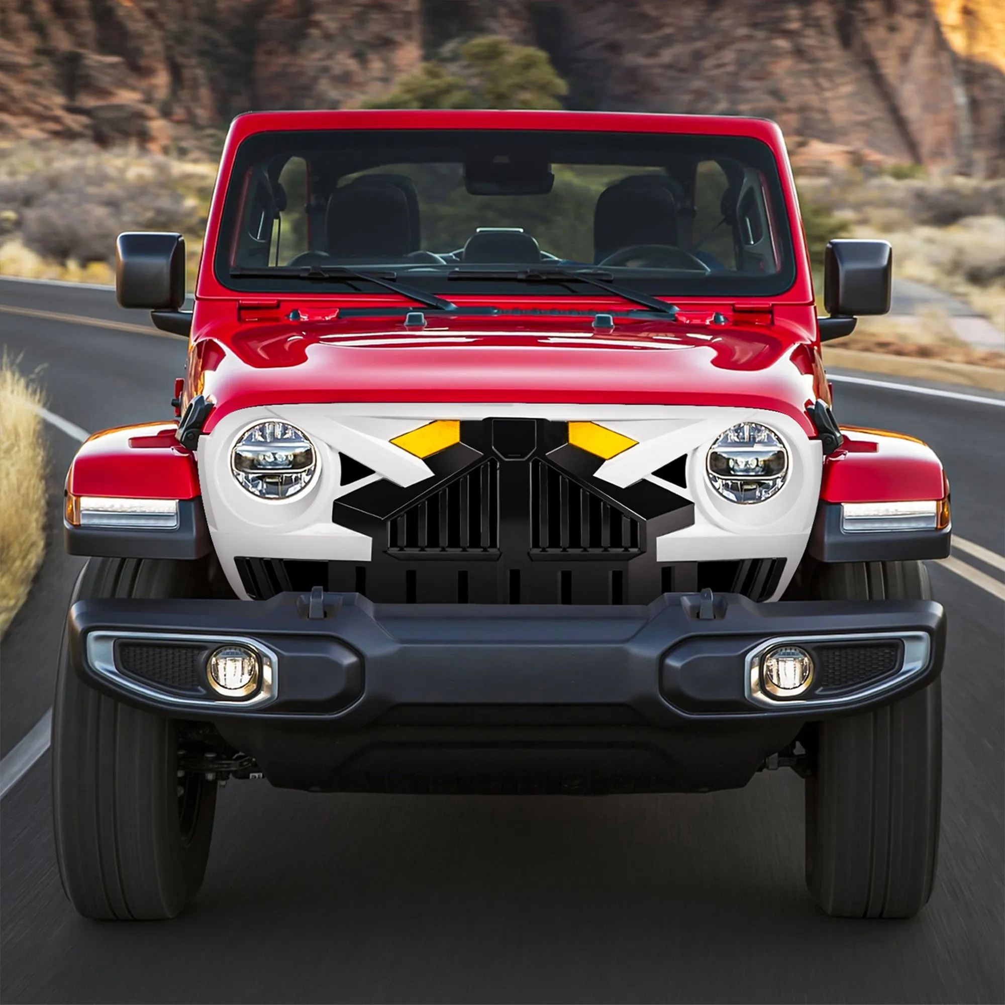 AMERICAN MODIFIED Grille for 2018  Jeep Wrangler JL, 2020  Gladiator JT w/Camera