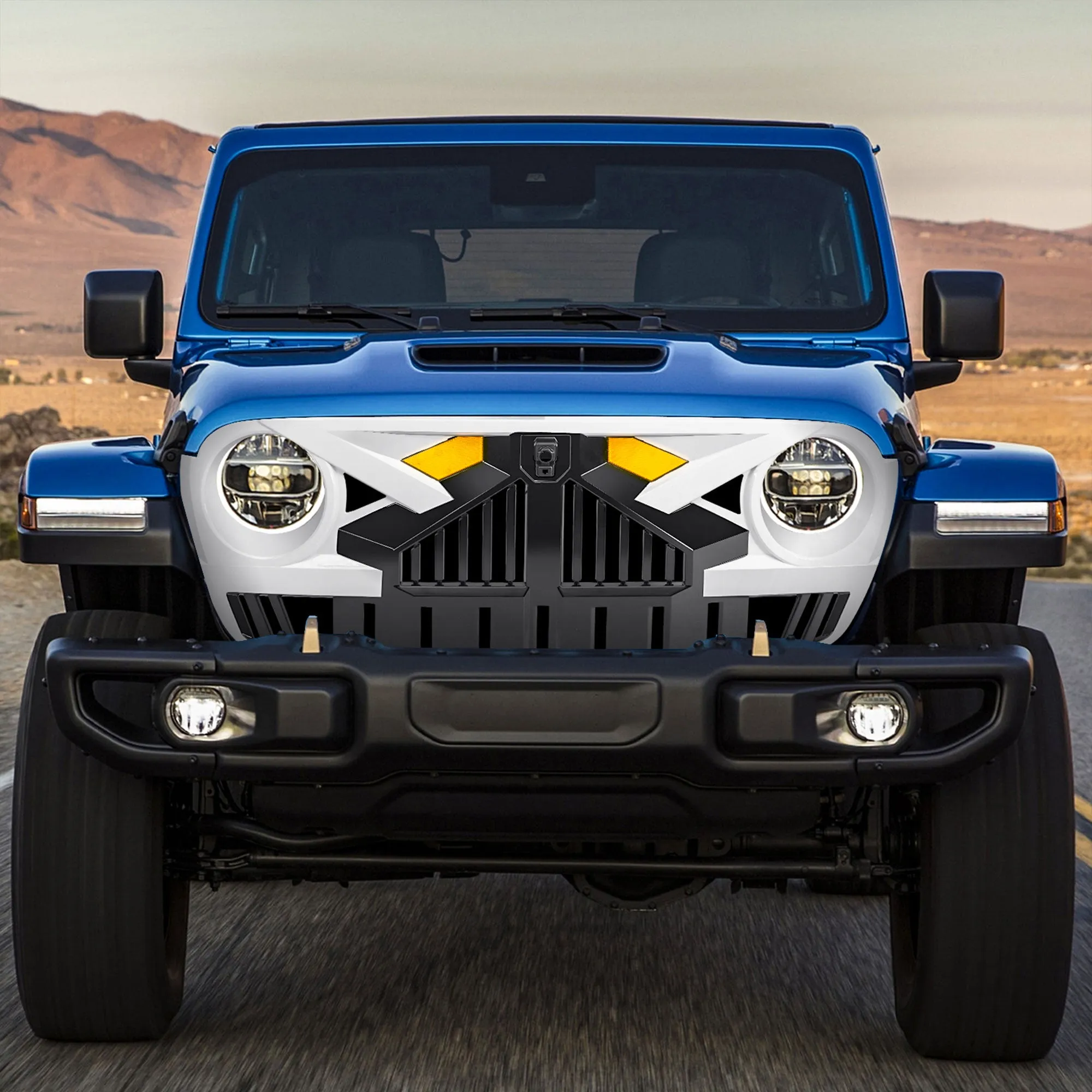 AMERICAN MODIFIED Grille for 2018  Jeep Wrangler JL, 2020  Gladiator JT w/Camera