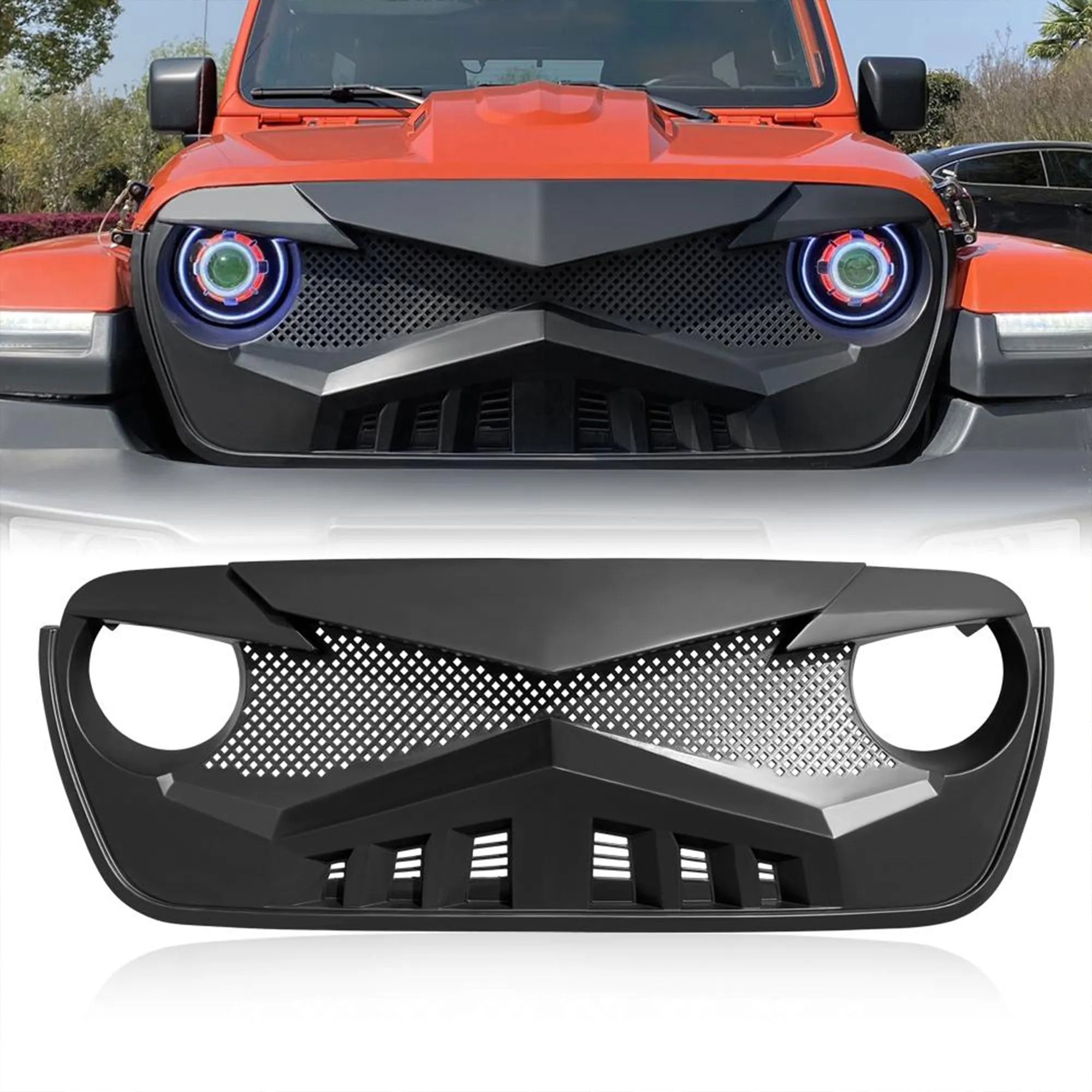 AMERICAN MODIFIED Hawke Grille for 2018  Jeep Wrangler JL & 2020  Gladiator JT