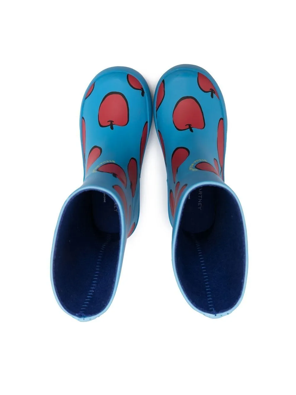Apple-print rain boots