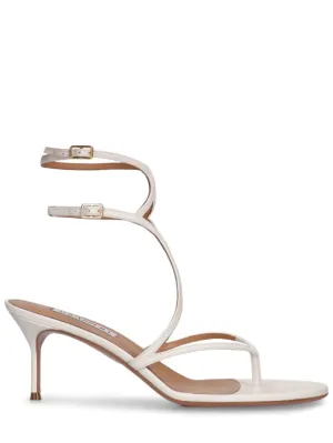 Aquazzura   65mm Baia leather sandals 