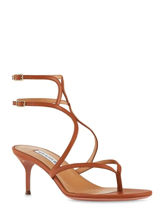 Aquazzura   65mm Baia leather sandals 