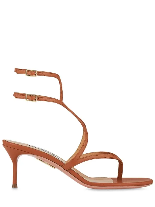 Aquazzura   65mm Baia leather sandals 
