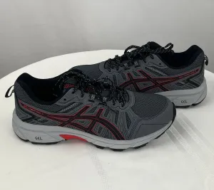 Asics Men's Gel Venture 7 Grey Red Trail Running Shoes Sneakers Size 10EEEE NIB