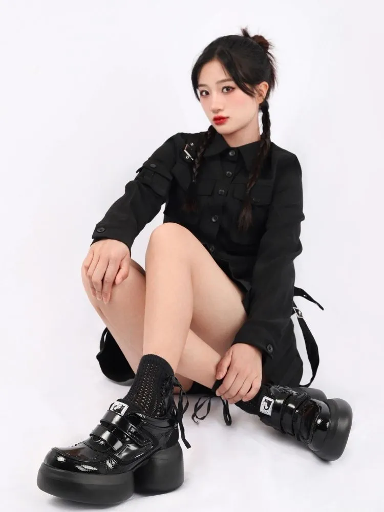 Autumn platform loafer shoes【s0000004483】