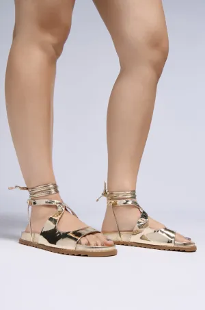 AZALEA WANG CHERYE GOLD GLADIATOR SANDAL
