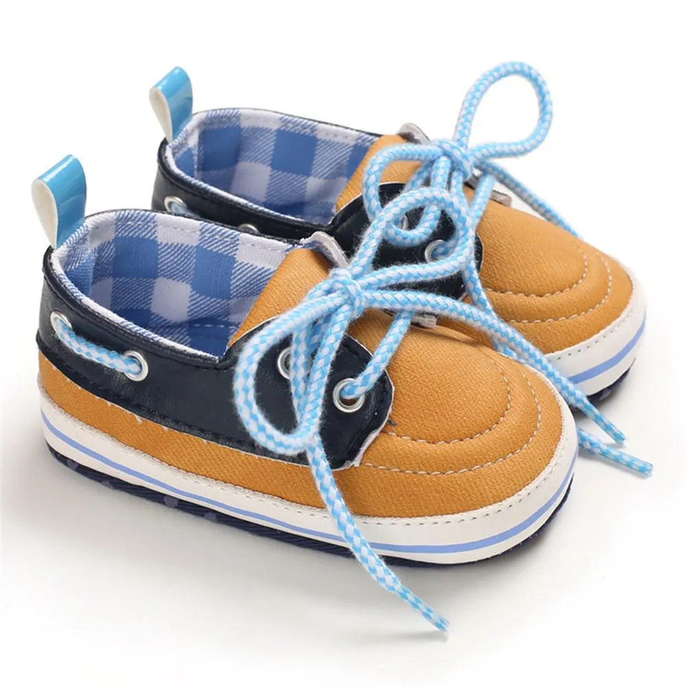 Baby Toddler Plaid Lace Up Sneakers