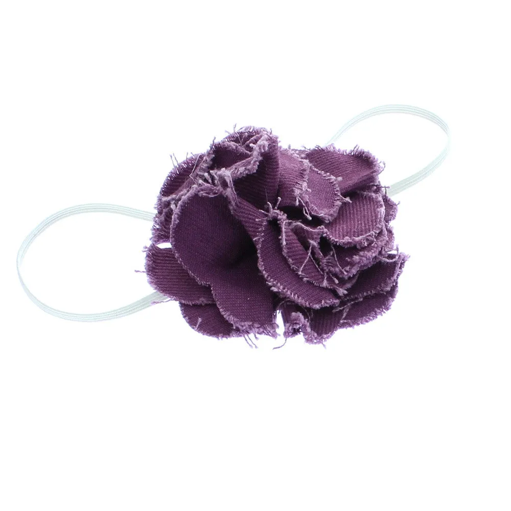 Baby/Toddler Frayed Denim Flower Skinny Headband