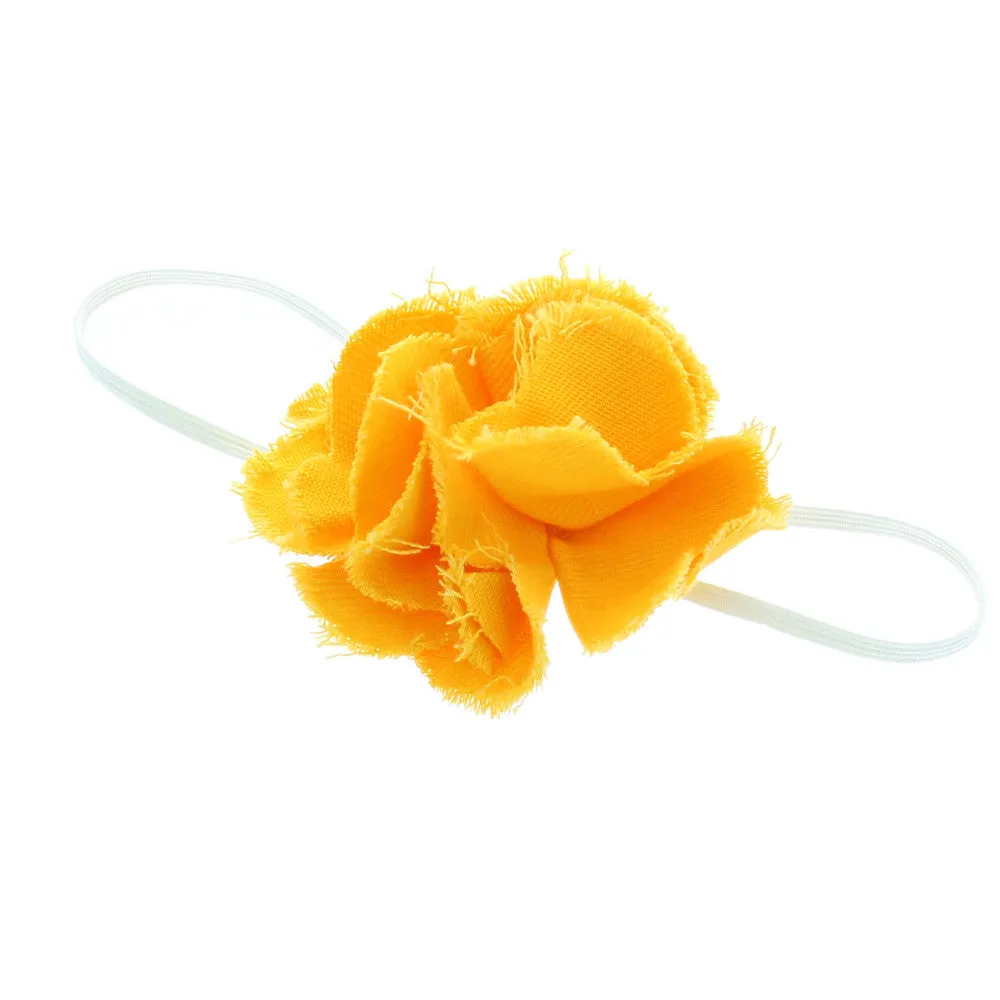 Baby/Toddler Frayed Denim Flower Skinny Headband