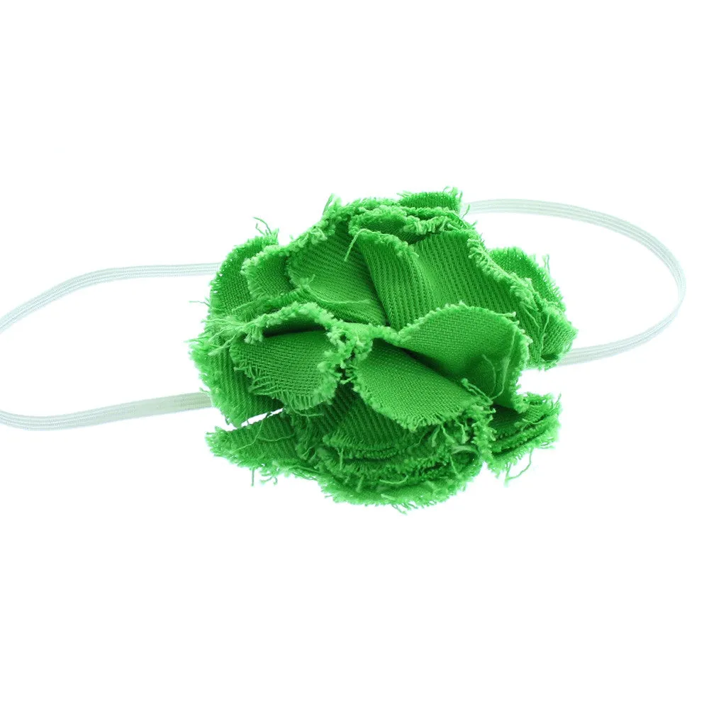 Baby/Toddler Frayed Denim Flower Skinny Headband