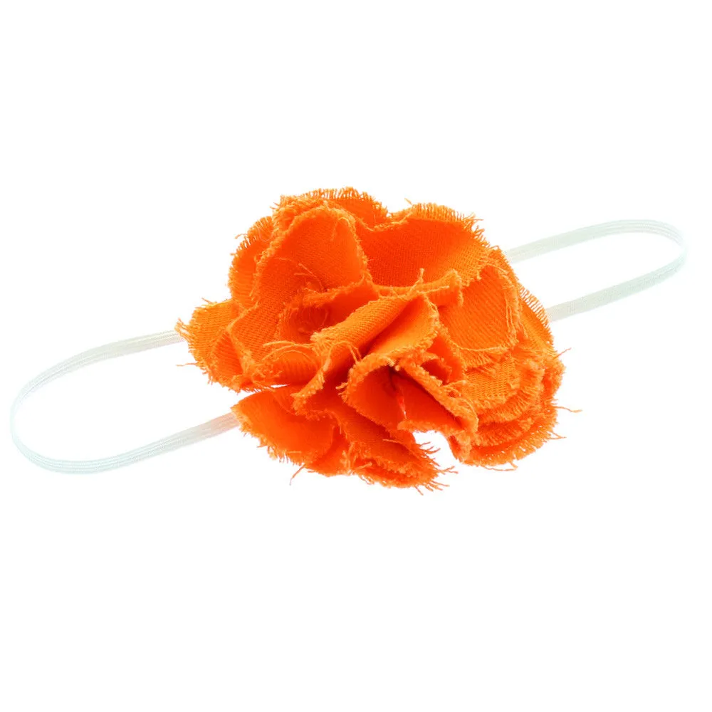 Baby/Toddler Frayed Denim Flower Skinny Headband