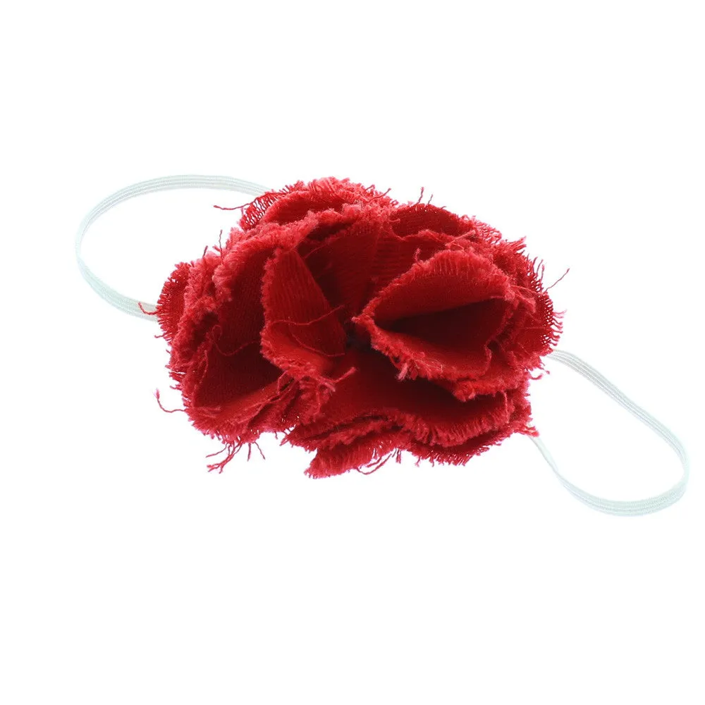 Baby/Toddler Frayed Denim Flower Skinny Headband