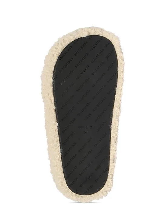 Balenciaga   10mm Furry faux shearling sandals 
