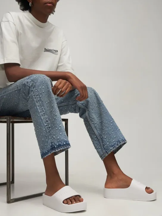 Balenciaga   40mm Rubber slide sandals 