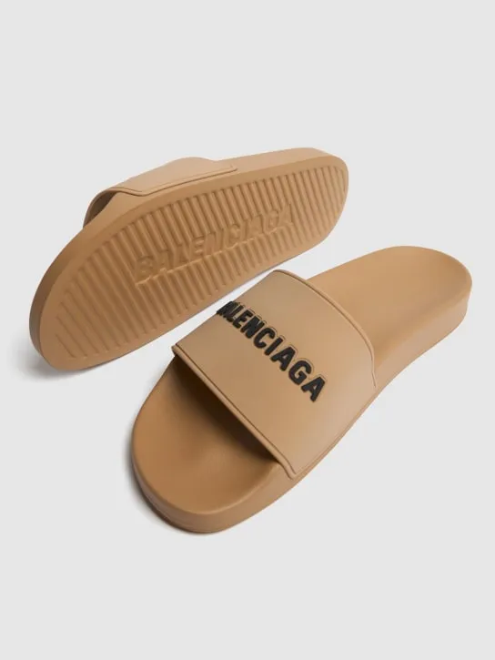 Balenciaga   Pool rubber slide sandals 