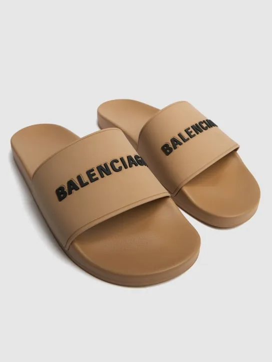 Balenciaga   Pool rubber slide sandals 