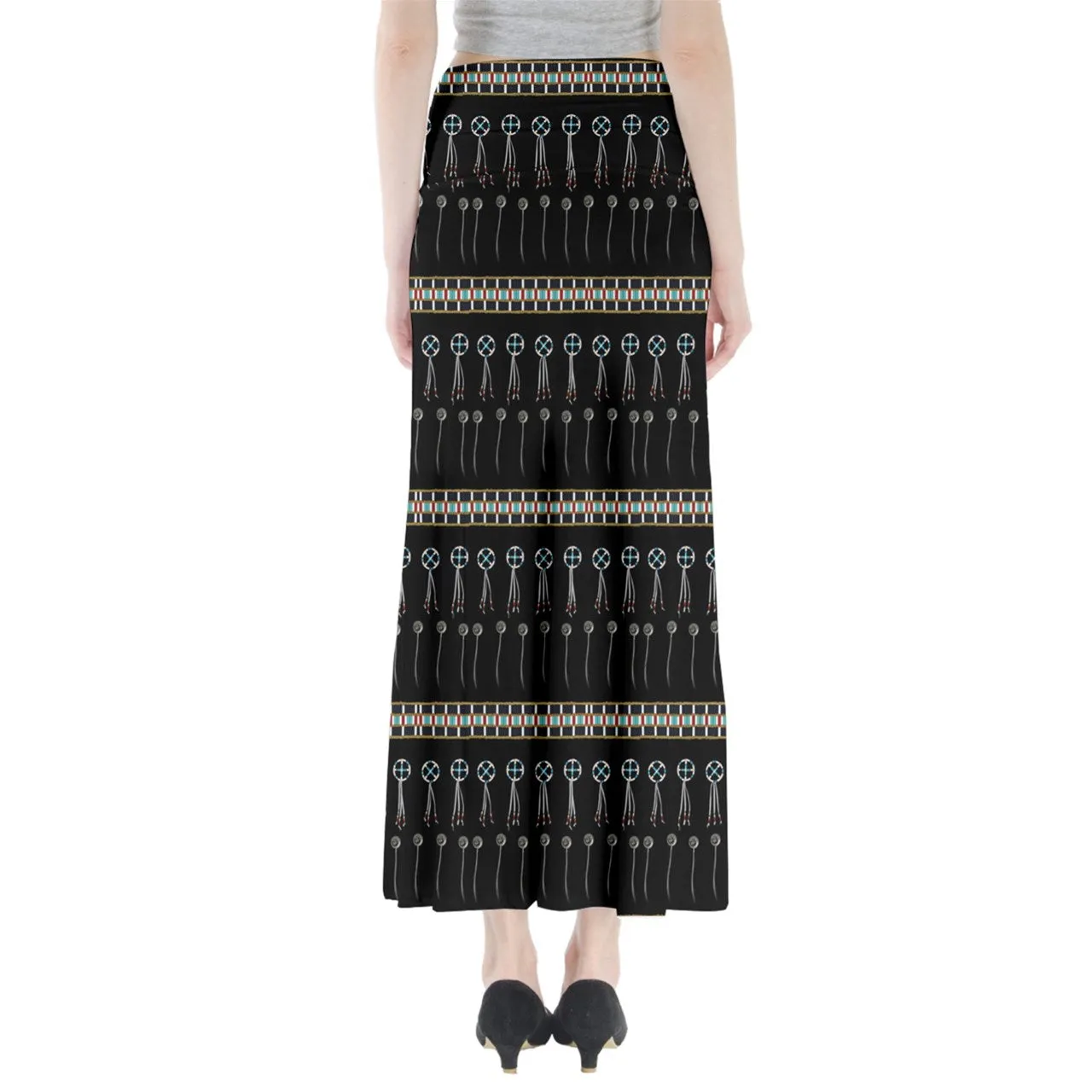 Beaded Bracelet Full Length Maxi Skirt