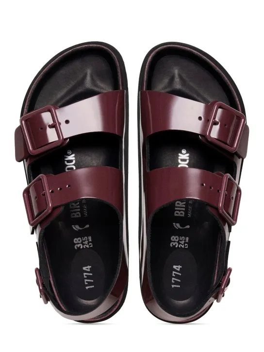 BIRKENSTOCK 1774   5mm Milano shiny patent leather sandals 