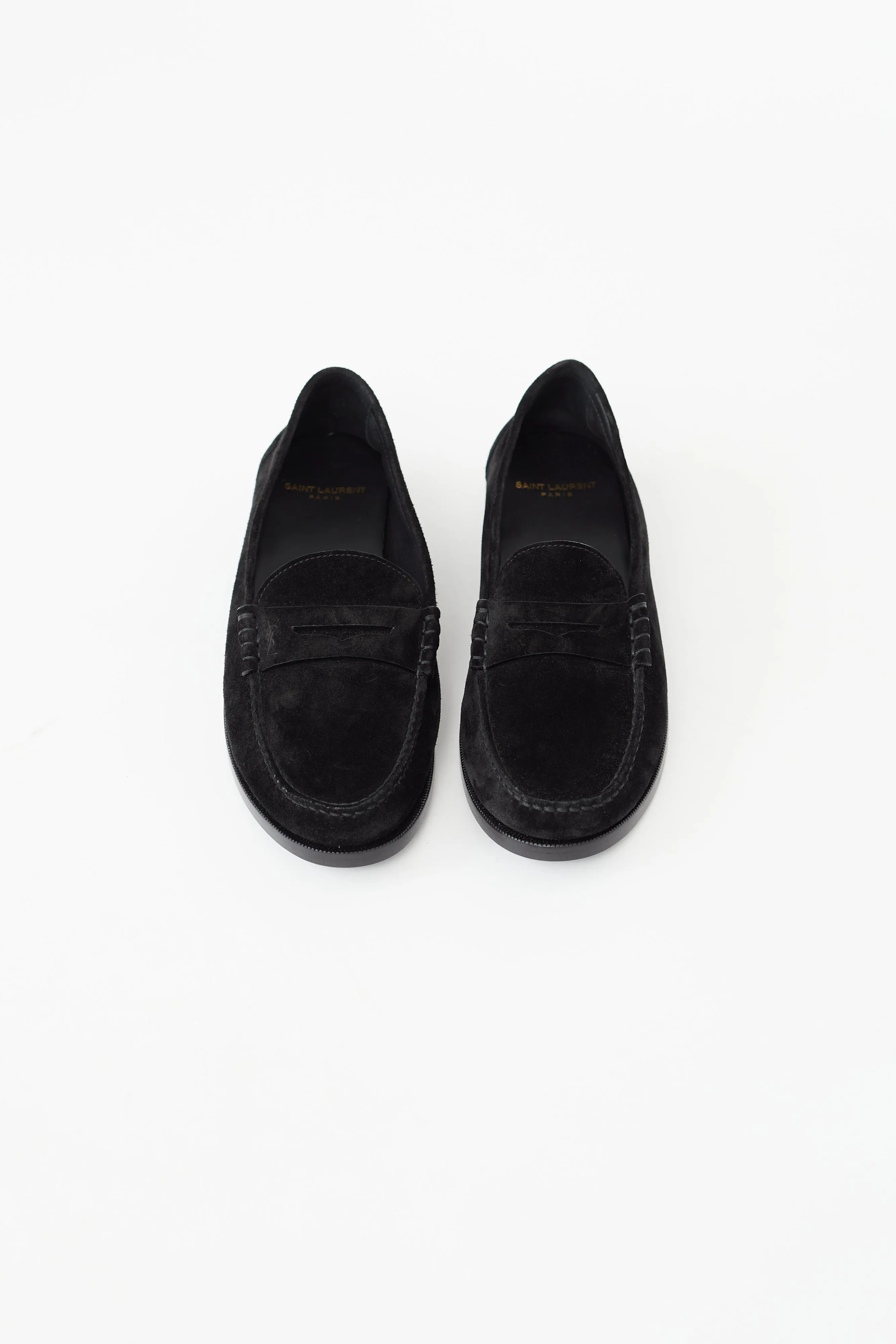Black Suede Penny Loafer