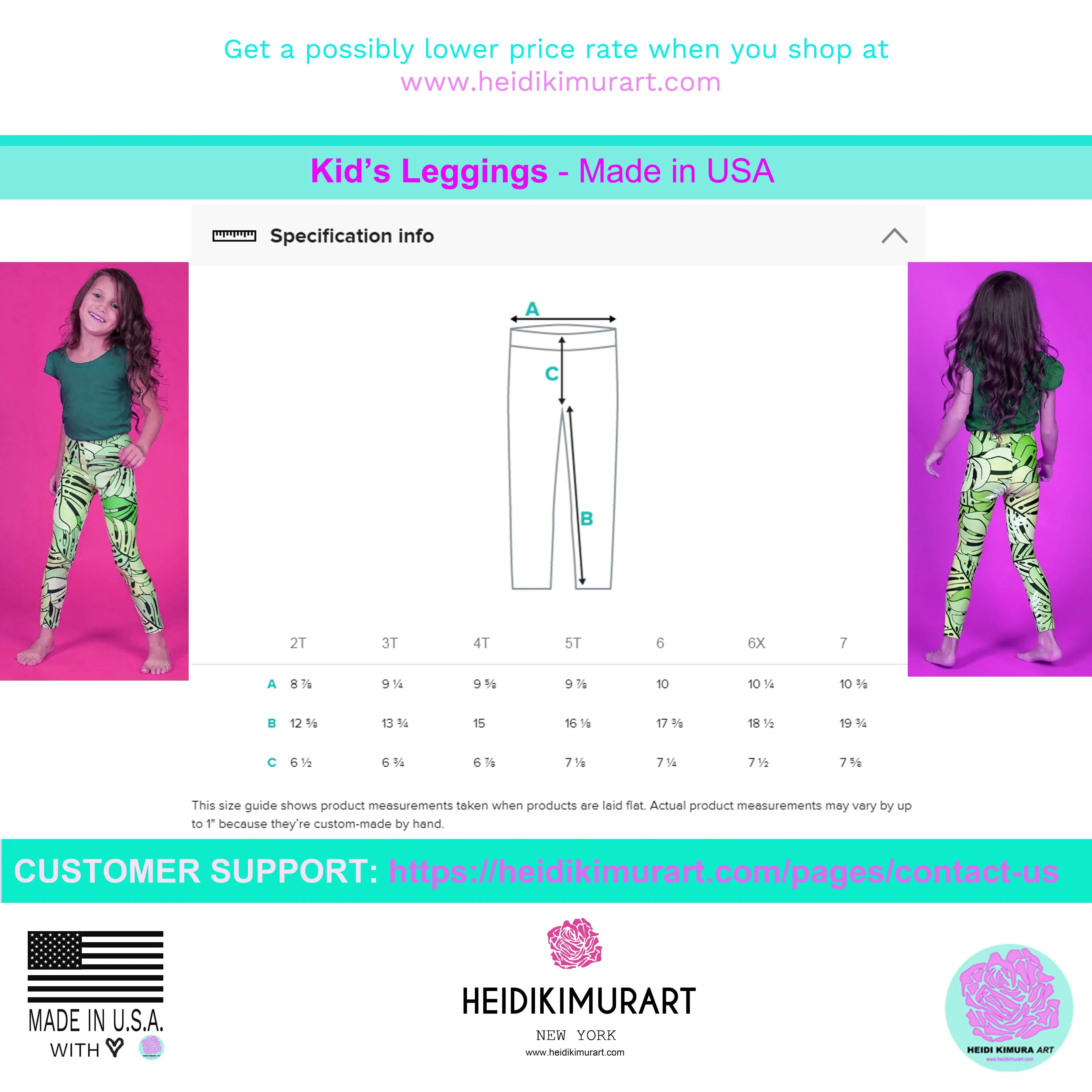 Blue Leopard Kid's Leggings, Best Blue Animal Print Premium Kid's Workout Stretchy Leggings- Made in USA/EU