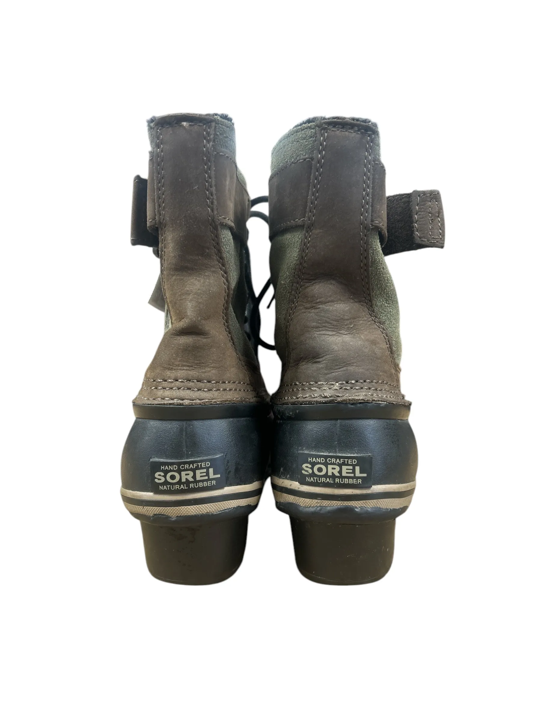 Boots Snow By Sorel In Black & Green, Size: 8