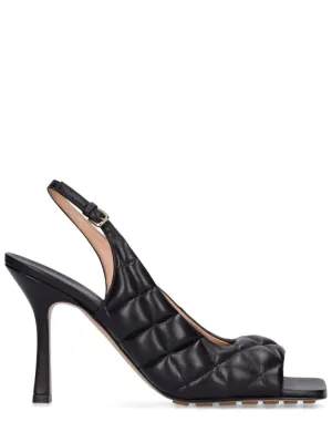 Bottega Veneta   90mm Padded leather sandals 