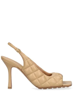Bottega Veneta   90mm Padded leather sandals 