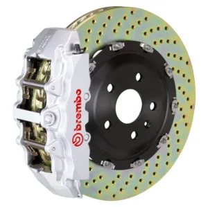 Brembo 18  Wrangler/20  Gladiator Front GT BBK 6 Piston Cast 2pc 380x34 2pc Rotor Drilled-Silver