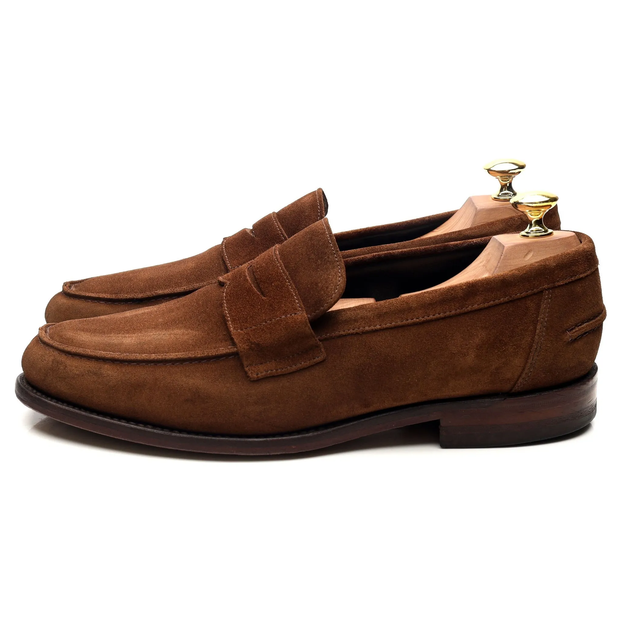 'Broadway' Snuff Brown Suede Loafers UK 9 F