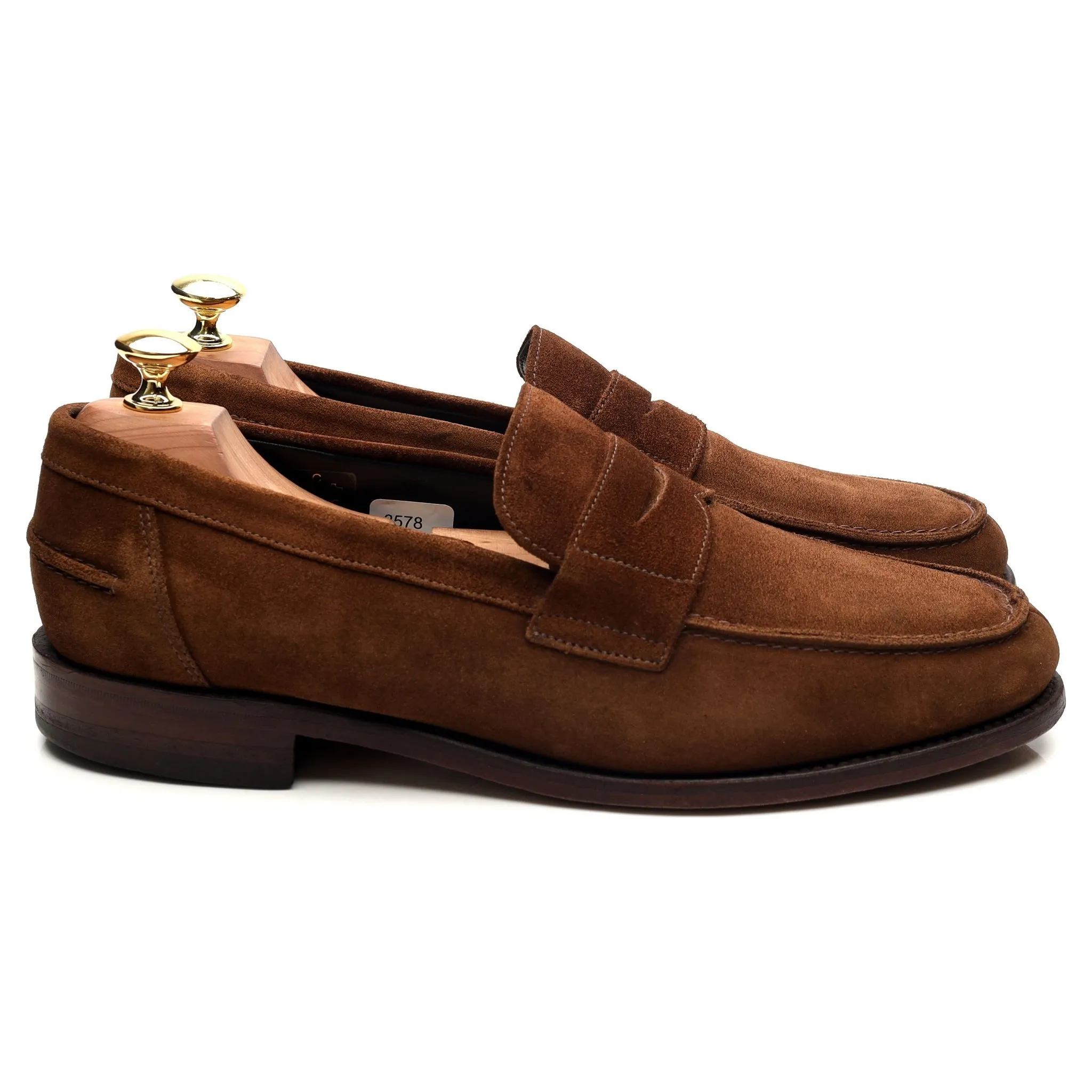 'Broadway' Snuff Brown Suede Loafers UK 9 F