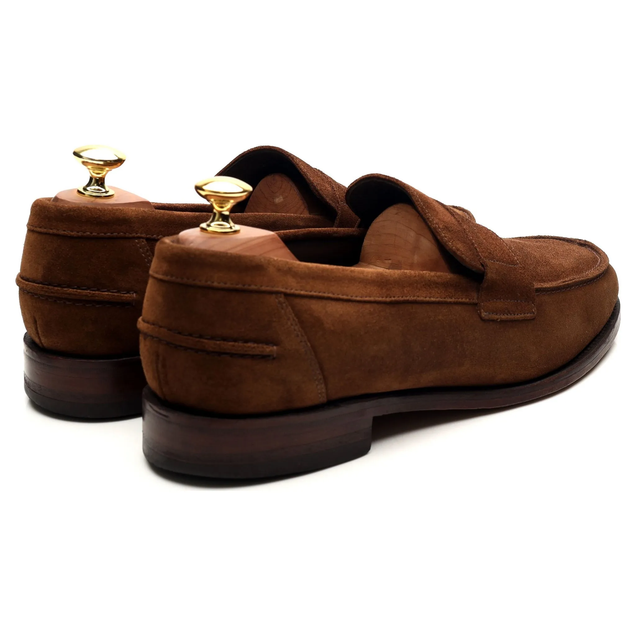 'Broadway' Snuff Brown Suede Loafers UK 9 F