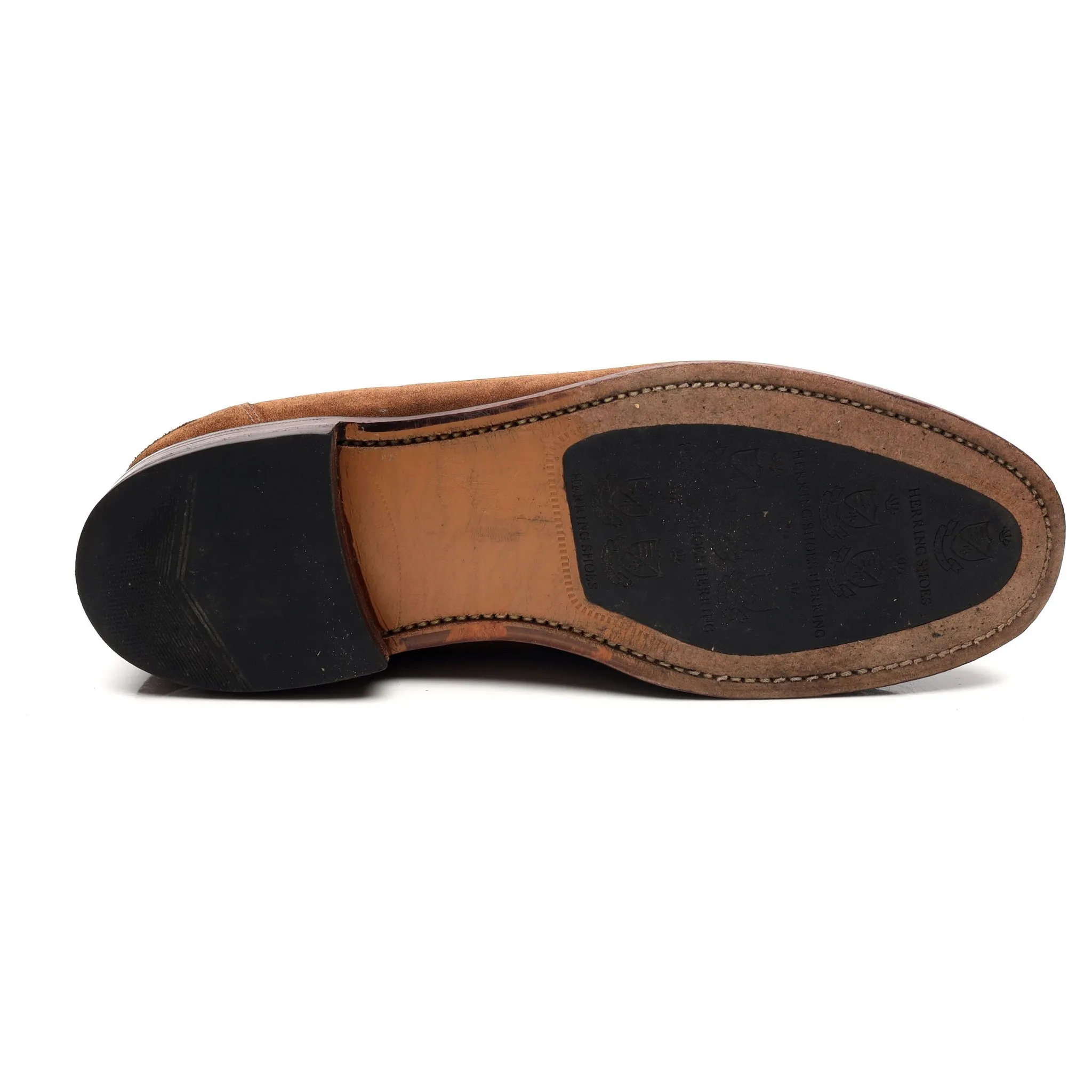 'Broadway' Snuff Brown Suede Loafers UK 9 F