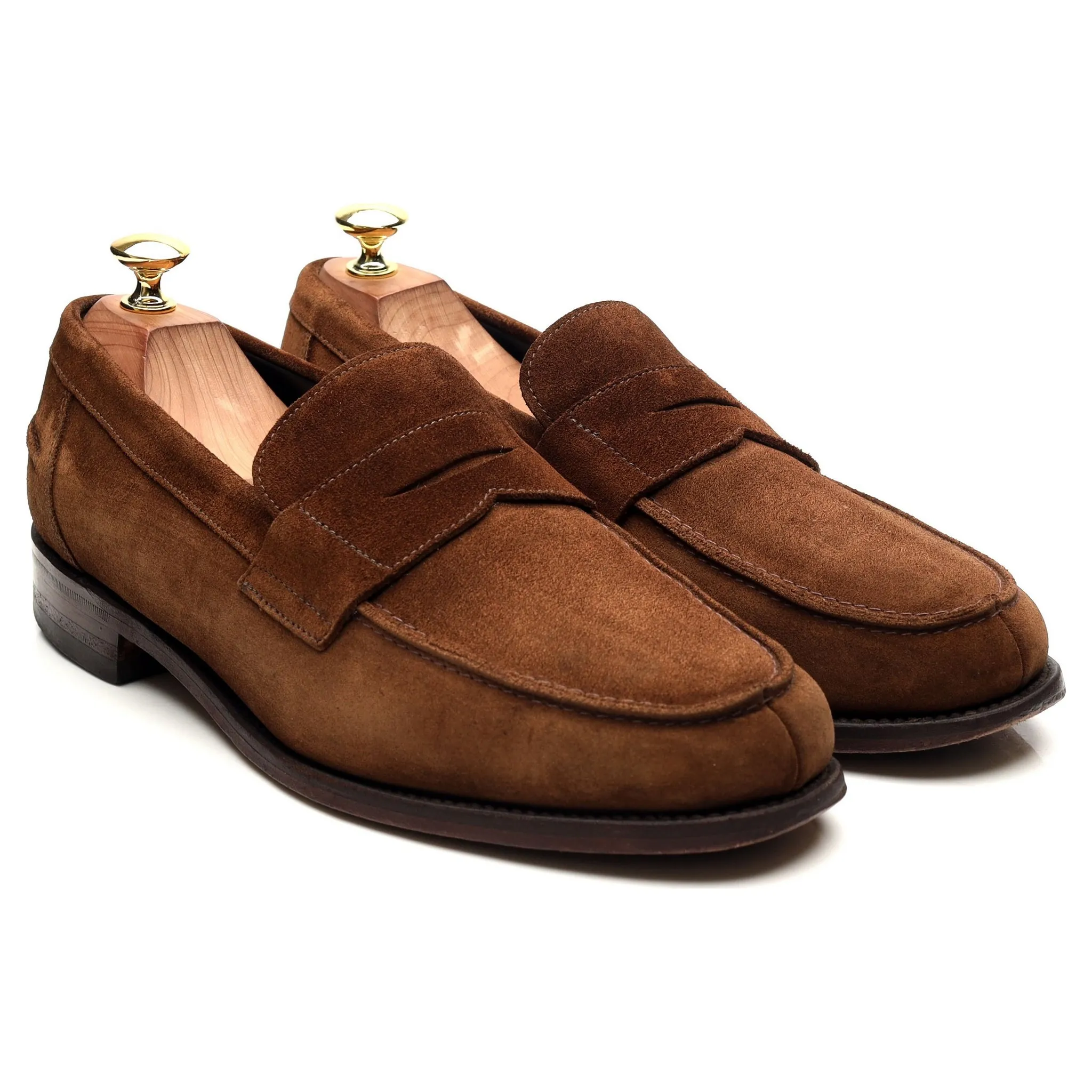 'Broadway' Snuff Brown Suede Loafers UK 9 F